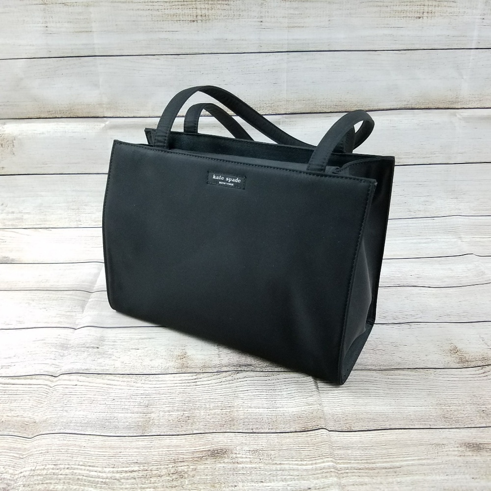 KATE SPADE SAM BAG | Black Nylon Mini Tote Handbag